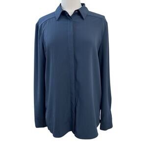 MM.LaFleur Lagarde Shirt Dusty Indigo Size 12